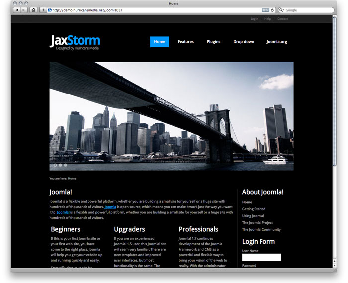 Joomla Black Template